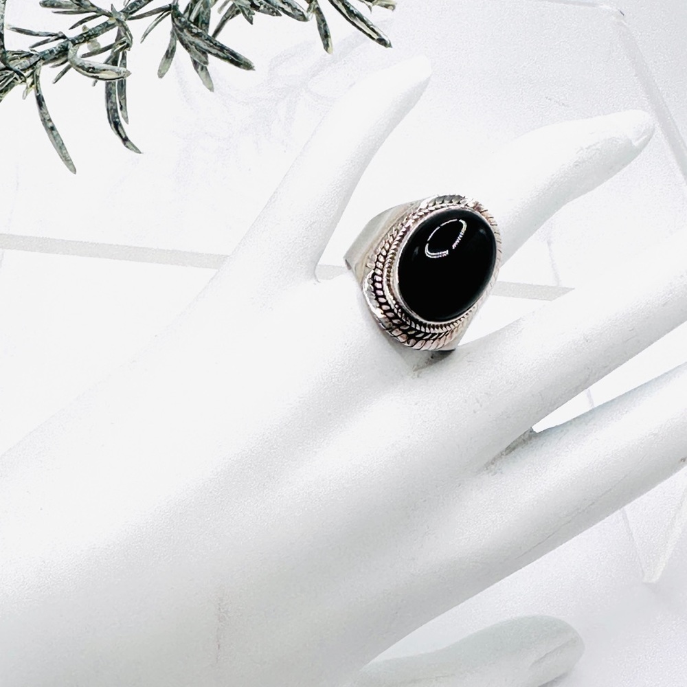 Black Onyx Sterling Silver Ring
